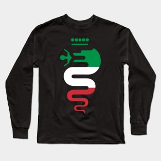 the snake green white red Long Sleeve T-Shirt